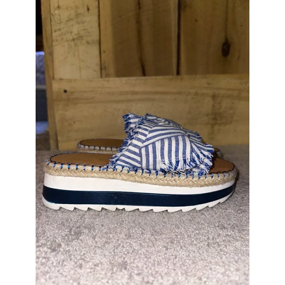 Nature‎ Breeze Blue Juilliard-01 Slip On Sandler Size 6.5